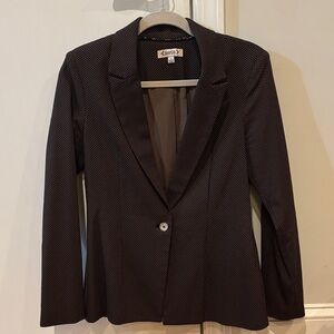 Nanette Lepore Brown and Black Patterned Blazer